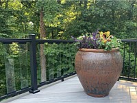 <b>Black Ultralox Aluminum Railing with combo Glass Picket Infill-Black Aluminum Balusters</b>